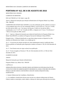 PORTARIA N&ordm; 412, DE 6 DE AGOSTO DE 2015