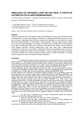 simula&ccedil;&atilde;o da expans&atilde;o livre um g&aacute;s ideal a partir de