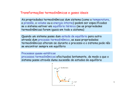 Transformações termodinâmicas e gases ideais