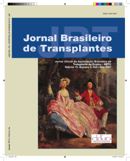 Jornal Brasileiro de Transplantes - ABTO | Associa&ccedil;&atilde;o Brasileira de