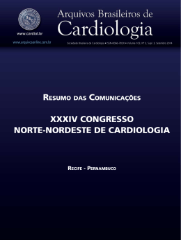 XXXiV ConGResso noRTe-noRdesTe de CaRdioLoGia