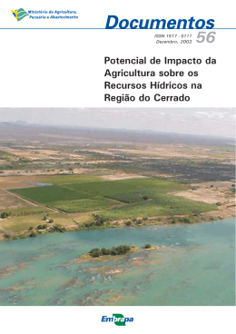 Potencial de Impacto da Agricultura sobre os Recursos H&iacute;dricos na