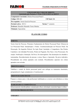 Direito Processual Penal I