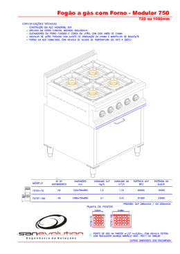 Fog&atilde;o a g&aacute;s com Forno - Modular 750