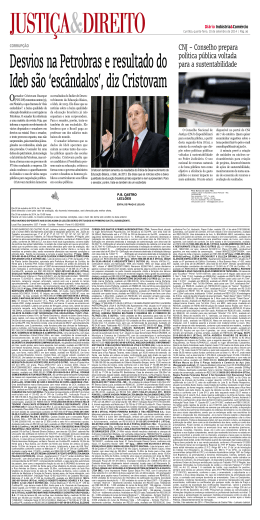 `esc&acirc;ndalos`, diz Cristovam