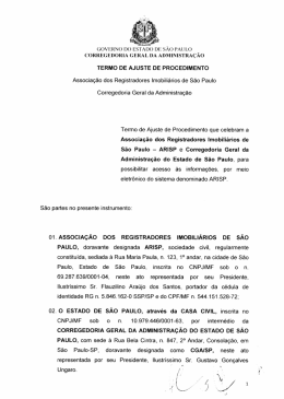 Corregedoria Geral da Administração do Estado de São Paulo.