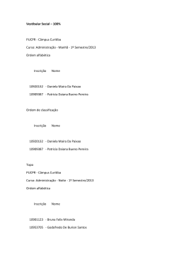 a lista dos aprovados no Vestibular Social 100%