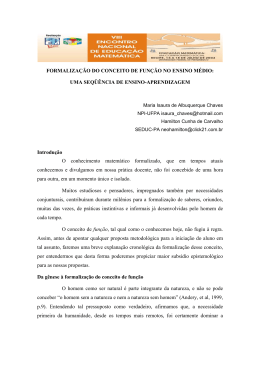 formaliza&ccedil;&atilde;o do conceito de fun&ccedil;&atilde;o no ensino m&eacute;dio