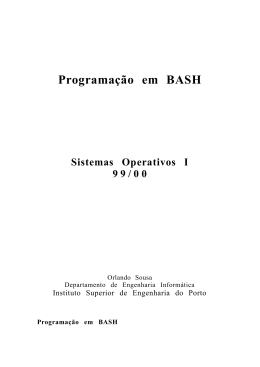 Programação em BASH - Departamento de Engenharia Informática