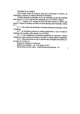 PORTARIA GP Ni. 330/2011 - SOS Cidadania Natividade