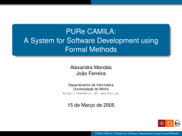 PURe CAMILA: A System for Software Development using