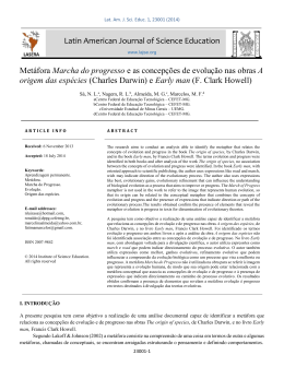 metáfora marcha do progresso e as concepções de evolução nas