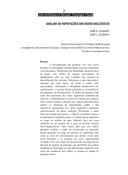 Anlise de repeties em dados biolgicos