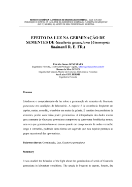EFEITO DA LUZ NA GERMINA&Ccedil;&Atilde;O DE SEMENTES DE Guatteria