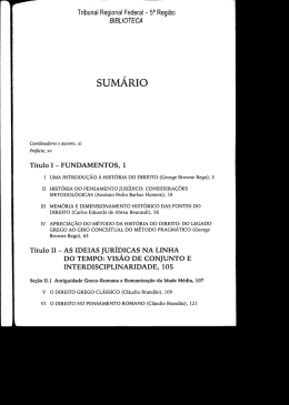 sUMÁRIo
