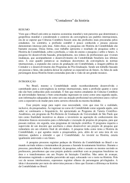 &ldquo;Contadores&rdquo; da hist&oacute;ria - Congresso USP de Controladoria e