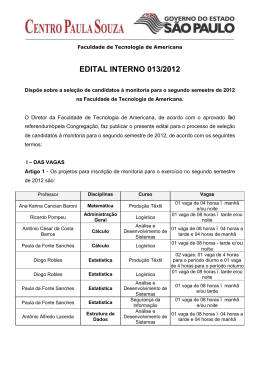 EDITAL INTERNO 013/2012