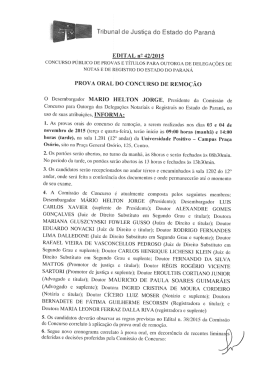 Edital nº 42/2015 - Comissão de Concurso do Foro Extrajudicial