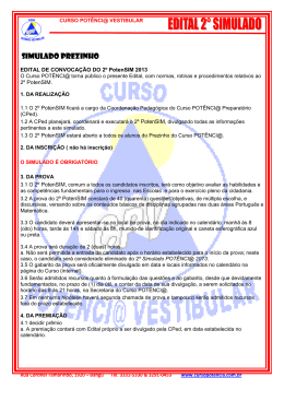 SIMULADO prezinho - curso pot&ecirc;nci@ vestibular