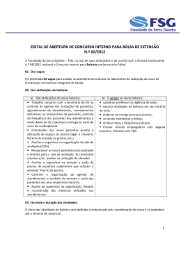 edital - Faculdade da Serra Ga&uacute;cha