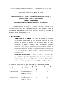 Edital transferência externa