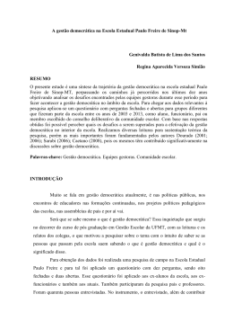 A gest&atilde;o democr&aacute;tica na Escola Estadual Paulo Freire de