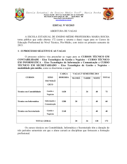 Escola Estadual de Ensino M&eacute;dio Prof&ordf;. Maria Rocha EDITAL N&ordm; 03