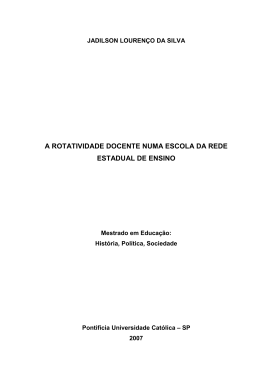 a rotatividade docente numa escola da rede estadual de ensino