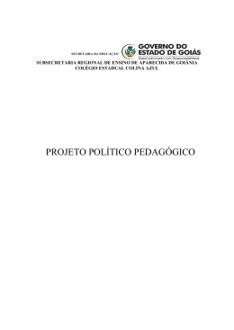 PROJETO POLÍTICO PEDAGÓGICO