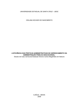 A efici&ecirc;ncia das pr&aacute;ticas administrativas no gerenciamento