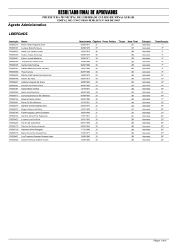 RESULTADO FINAL DE APROVADOS