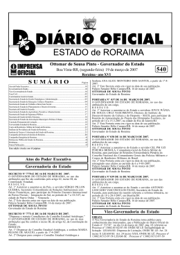 DOEN&ordm; 540.pmd - Imprensa Oficial do Estado de Roraima