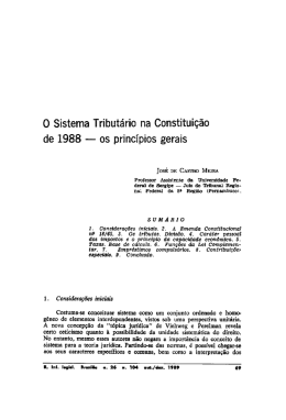 O Sistema Tributário na Constituição