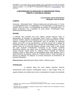 a necessidade da redu&ccedil;&atilde;o da maioridade penal frente &aacute;