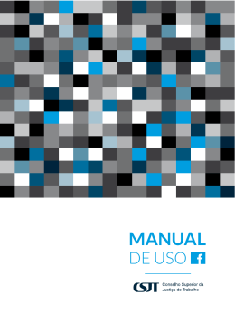 Manual editado pelo CSJT sobre o uso do Facebook