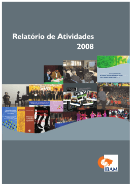 Relatório de Atividades 2008
