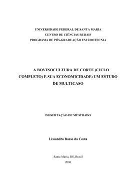 A BOVINOCULTURA DE CORTE (CICLO COMPLETO) E