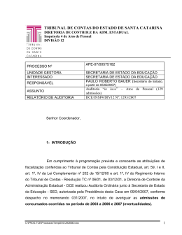 TRIBUNAL DE CONTAS DO ESTADO DE SANTA CATARINA
