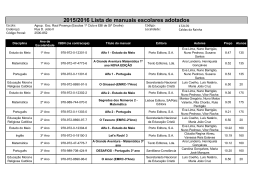 2015/2016 Lista de manuais escolares adotados
