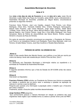 Acta n.&ordm; 04 - Sess&atilde;o Ordin&aacute;ria realizada em 23 de Fevereiro de 2006