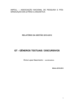 Relatório de Atividade 2010-2012