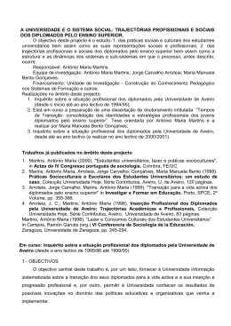 Projecto: A Universidade e o Sistema Social