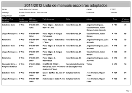 2011/2012 Lista de manuais escolares adoptados