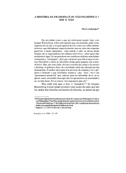 A HISTORIA DA FILOSOFIA It OU NAO FILOSOFICA