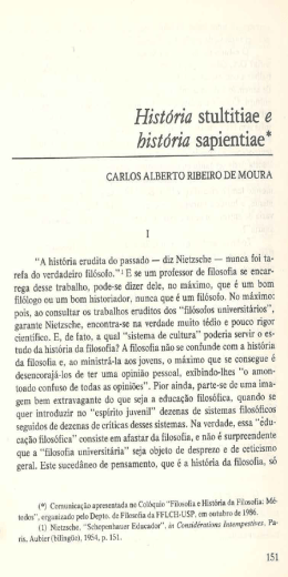 Hist&oacute;ria stultitiae e hist&oacute;ria sapientiae*