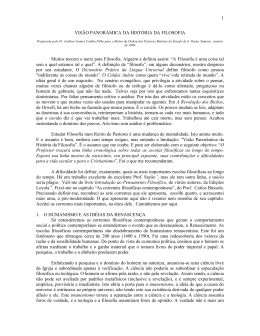 1 VIS&Atilde;O PANOR&Acirc;MICA DA HIST&Oacute;RIA DA FILOSOFIA Muitos