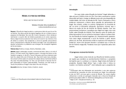 HEGEL E O FIM DA HIST&Oacute;RIA