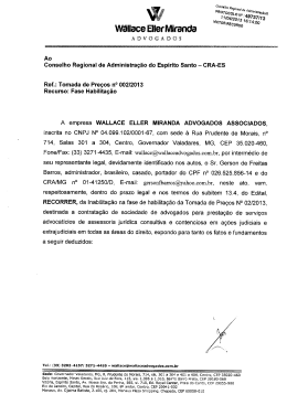 Recurso de Wallace Eller Miranda Advogados - 15/04