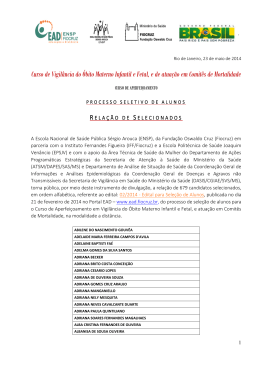 Alunos - referente a "02/2014 - Edital para Sele&ccedil;&atilde;o de - EAD