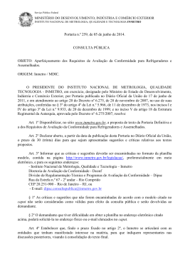 Portaria n.º 259, de 05 de junho de 2014. CONSULTA PÚBLICA